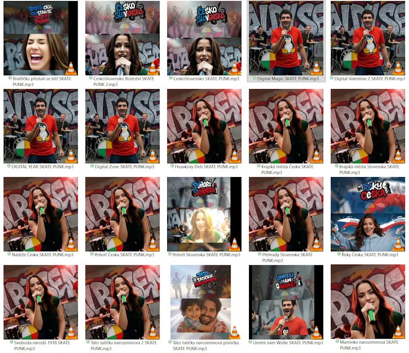 Screenshot složky OPEN ALBUM ČeskoSlovensko Skate Punk